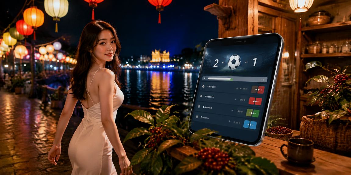 Người chơi Huế thư giãn với cà phê và theo dõi kết quả Jackpot trực tuyến